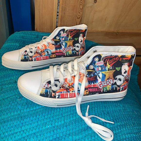 NEW THEATER BROADWAY SHOW THEATRE HITOPS POPART SNEAKERS 38 - Picture 1 of 6